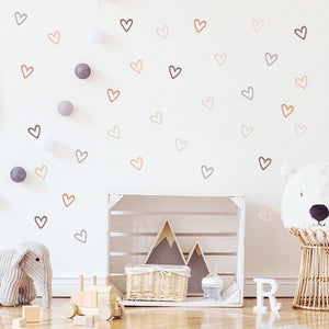 Heart Shape - Boho Style Wall Stickers