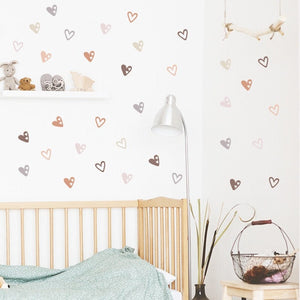 Heart Shape - Boho Style Wall Stickers