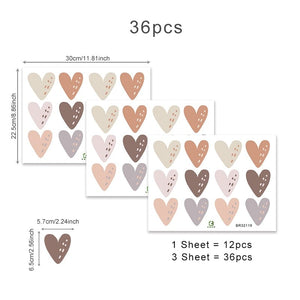 Heart Shape - Boho Style Wall Stickers