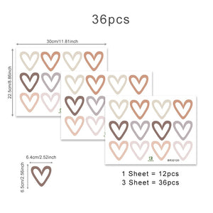 Heart Shape - Boho Style Wall Stickers