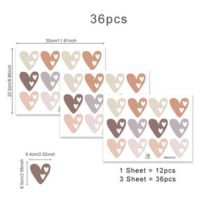 Heart Shape - Boho Style Wall Stickers