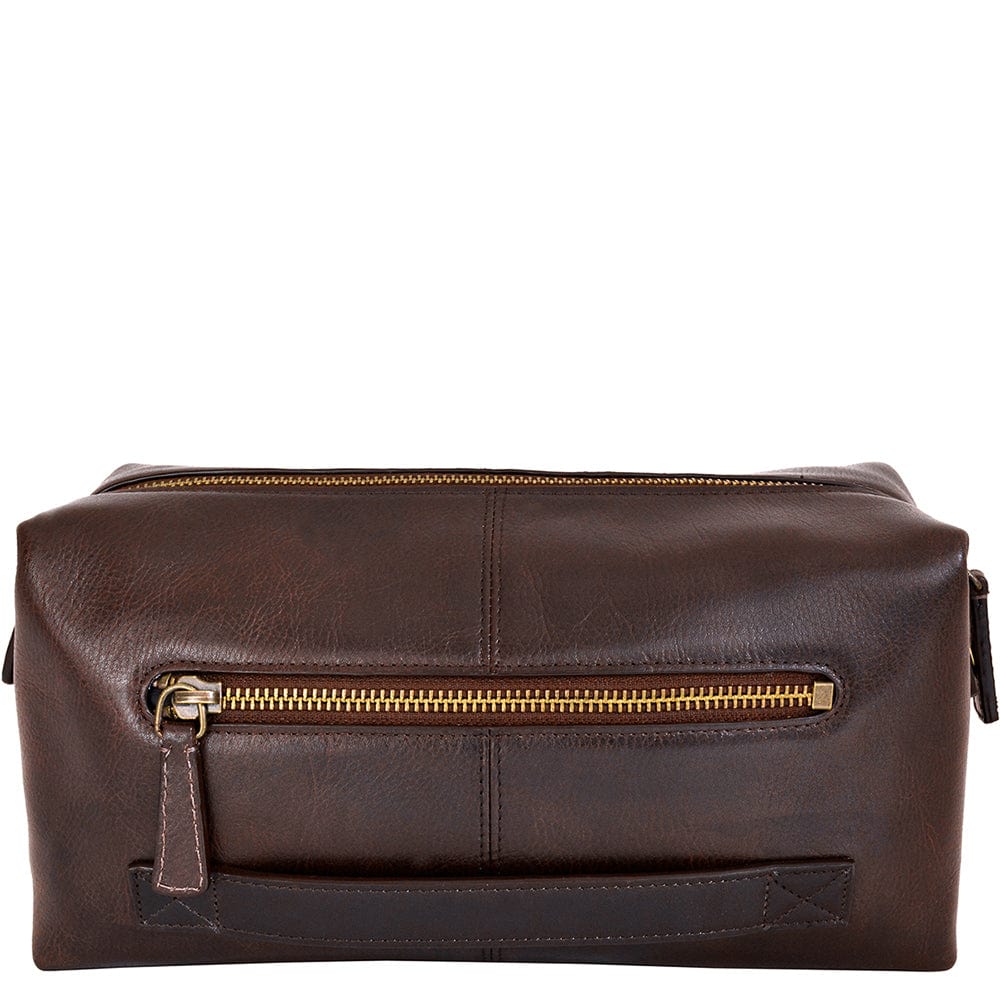Hidesign Charles Leather Travel Kit Brown