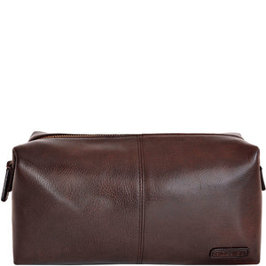 Hidesign Charles Leather Travel Kit Brown