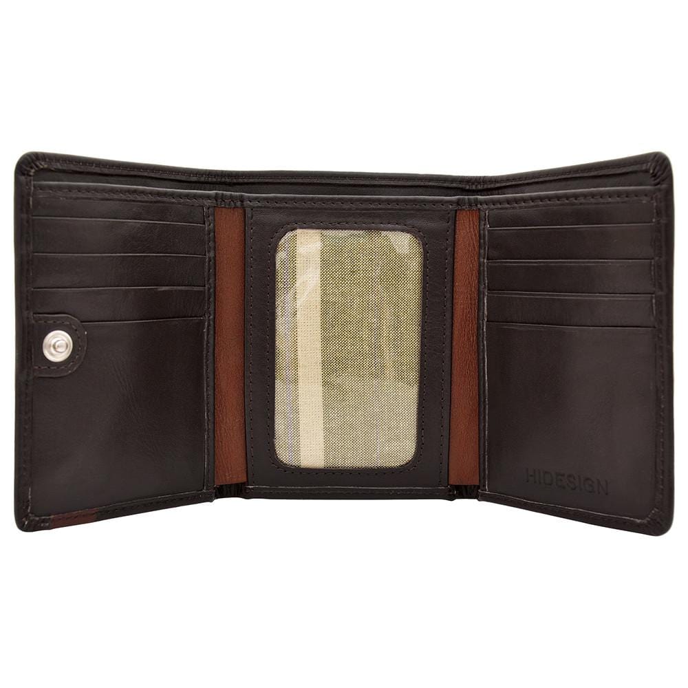 Hidesign Dylan Compact Trifold Leather Wallet With ID Window