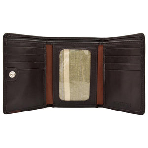 Hidesign Dylan Compact Trifold Leather Wallet With ID Window