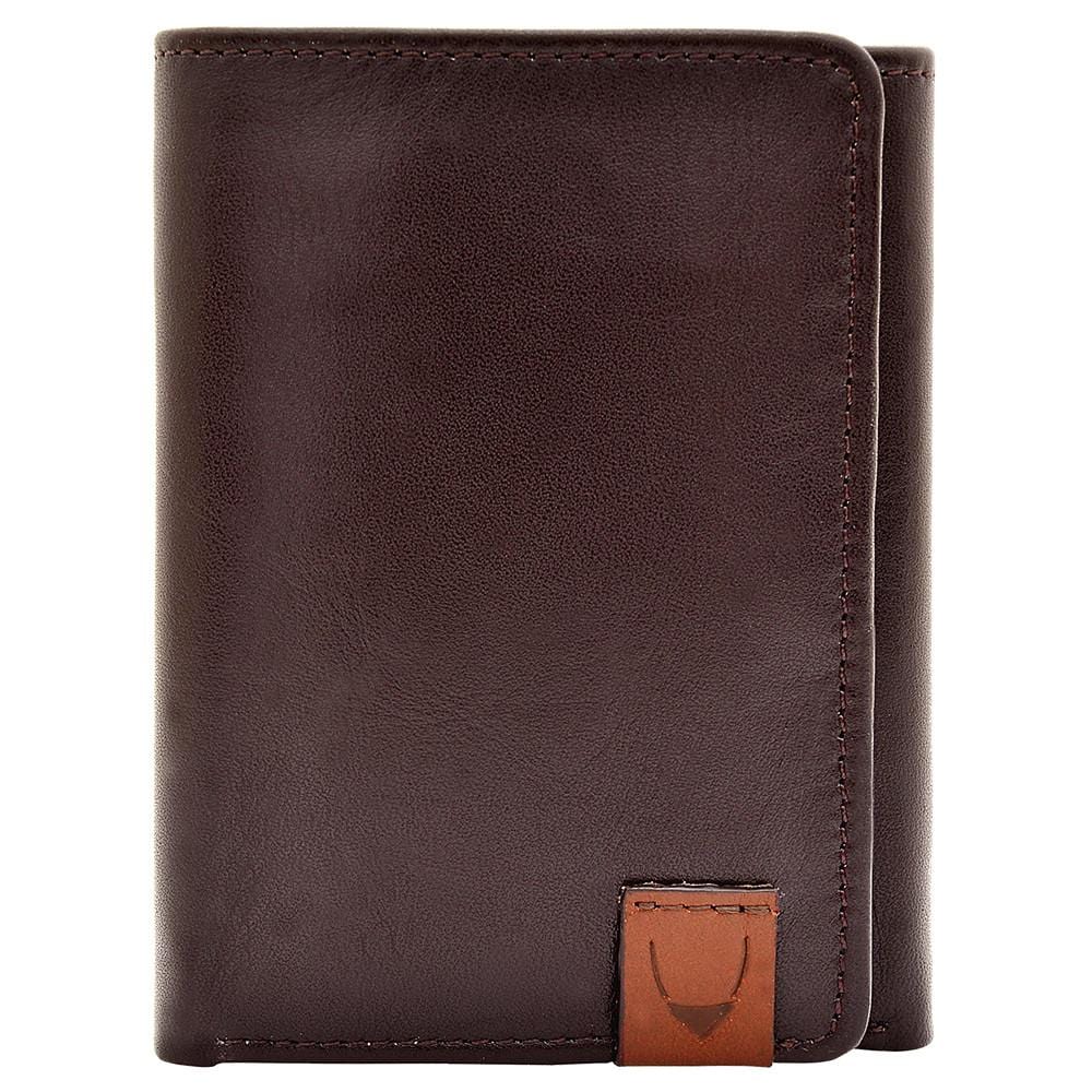 Hidesign Dylan Compact Trifold Leather Wallet With ID Window