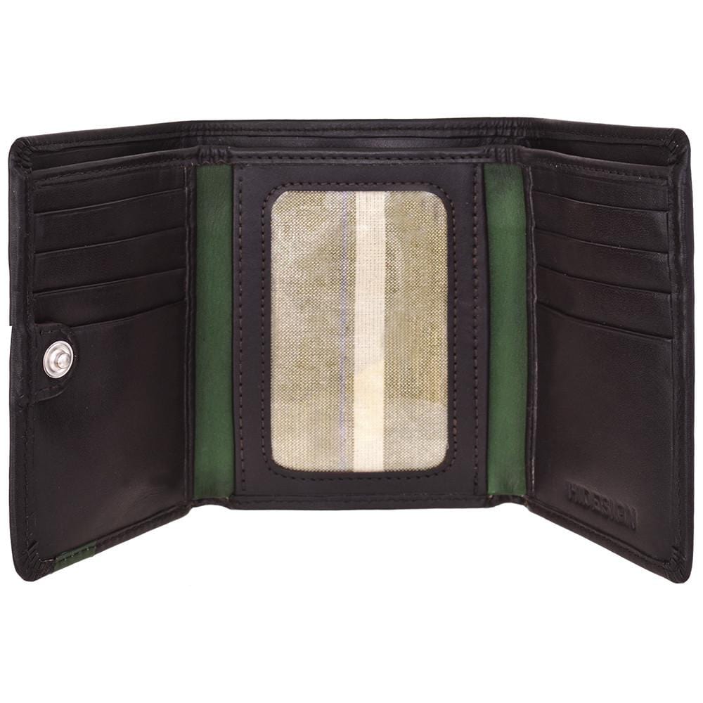 Hidesign Dylan Compact Trifold Leather Wallet With ID Window