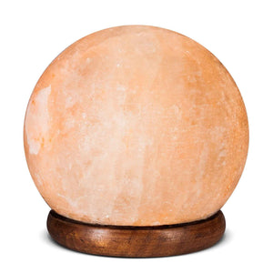Himalayan Pink Salt Lamp - 6.5" Inches Ball Sphere Shape Carved Crystal Rock