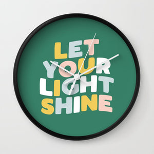 Let Your Light Shine Wall Clock