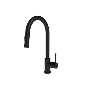 Matte Black High Gooseneck Pull Out Kitchen Tap