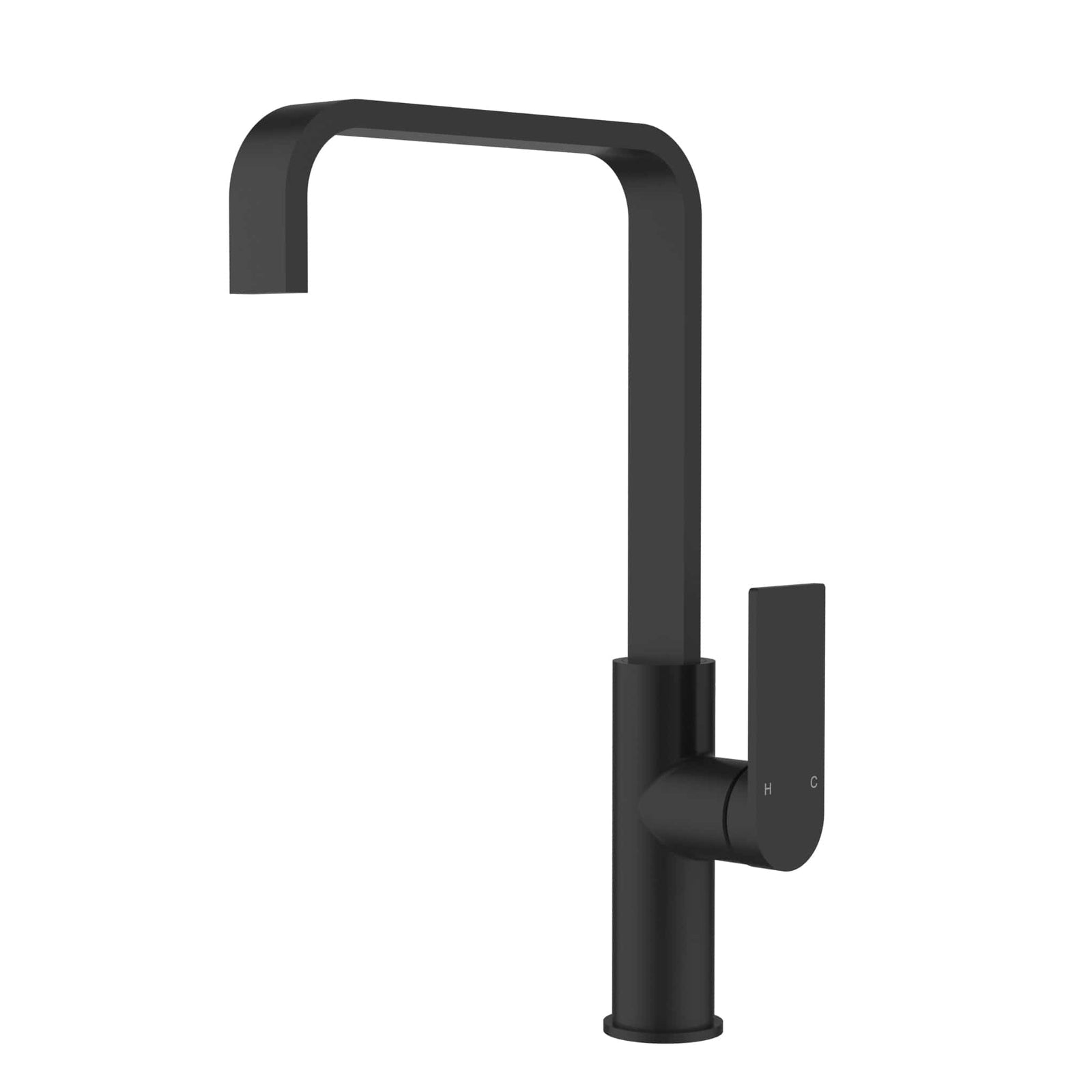 Matte Black Square Gooseneck Kitchen Tap