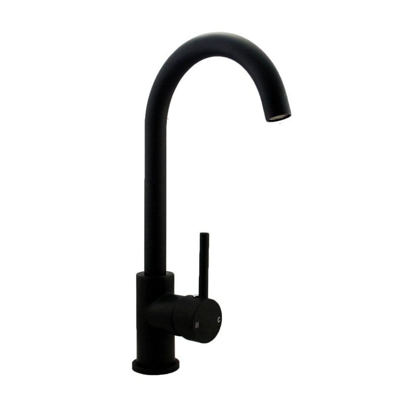 Matte Black Standard Gooseneck Kitchen Mixer Tap