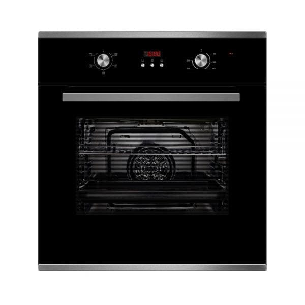 Midea - 60cm 5 Function Oven with LED Screen - Black