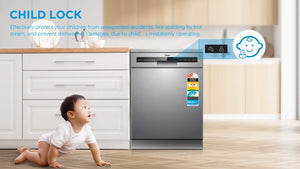 Midea - 60cm Freestanding Black Dishwasher