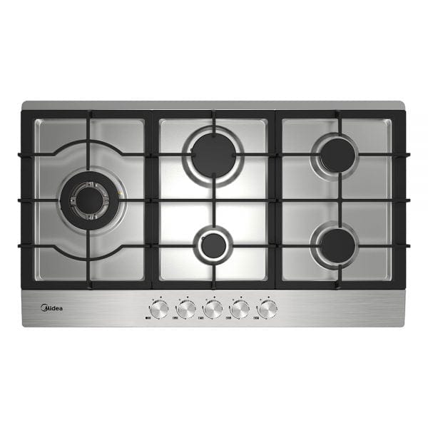Midea - 90cm Stainless Steel Gas Cooktop