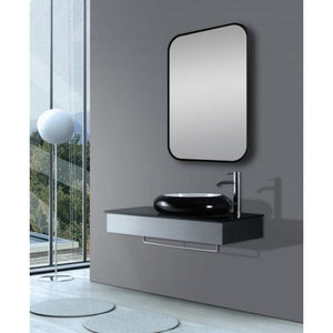 Rectangular Framed Mirror - Rounded Corners - 600 x 900