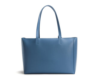 Tippi - Blue Vegan Leather Tote Bag