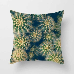 Vintage Flower Tropical Leaves Cushion Cover