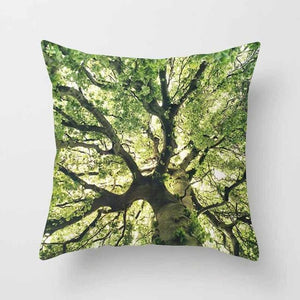 Vintage Flower Tropical Leaves Cushion Cover