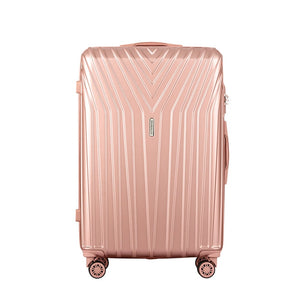 Wanderlite 3pc Luggage 20'' 24'' 28'' Trolley Suitcase Sets Travel TSA Hard Case Lightweight Pink
