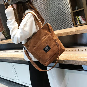 Women Corduroy Shoulder Bags