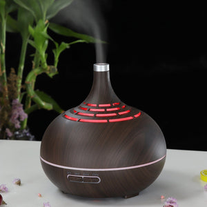 Wood Grain Ultrasonic Cool Mist & Essential Oil Aromatherapy Diffuser