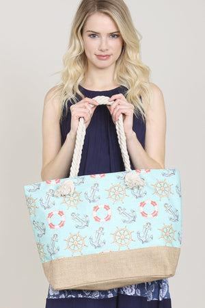 Anchor Print Tote Bags