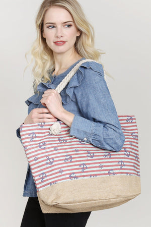 Anchor Print Tote Bags