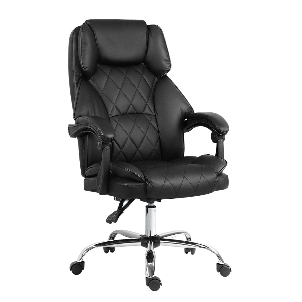 Artiss Executive Leather Office Chair Black Fiori Fiori