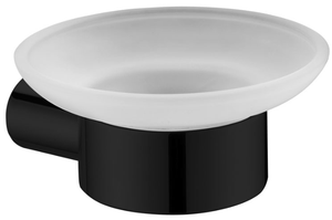 Bad und Kuche Bathroom Glass Soap Dish - Black - BK2303B