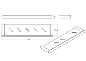 Bad und Kuche Bathroom Metal Shelf - BK2310