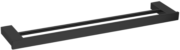 Bad und Kuche Black 80cm Double Towel Rail - BK1602B-800
