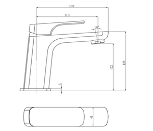 Bad und Kuche - Black Basin Mixer BKM302-B