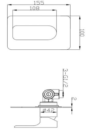 Bad und Kuche Black Shower/Bath Mixer - BKM403-B