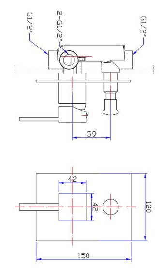 Bad und Kuche Black Shower Divertor - BKM106-B