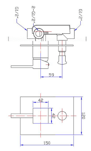 Bad und Kuche Black Shower Divertor - BKM106-B