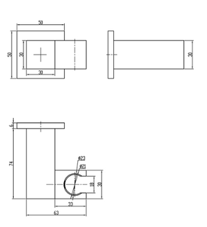 Bad und Kuche Black Shower on Rail - BKS102-B