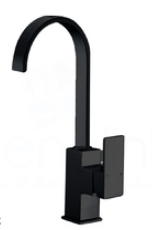 Bad und Kuche Curved Black Sink Mixer BKM101-B