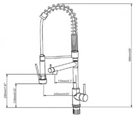 Bad und Kuche - Dual Spout Kitchen Tap - KM0057