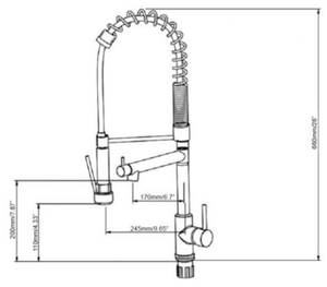 Bad und Kuche - Dual Spout Kitchen Tap - KM0057