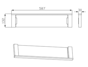 Bad und Kuche Glass Shelf - BK1610