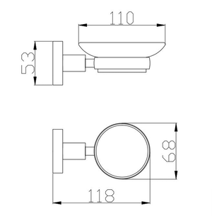 Bad und Kuche Glass Soap Dish - BK422