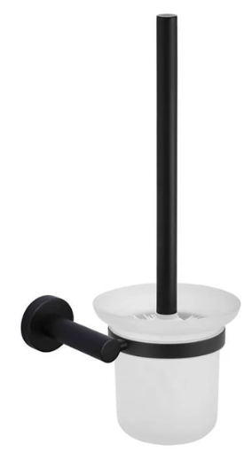 Bad und Kuche Glass Toilet Brush Black Holder - BK429B