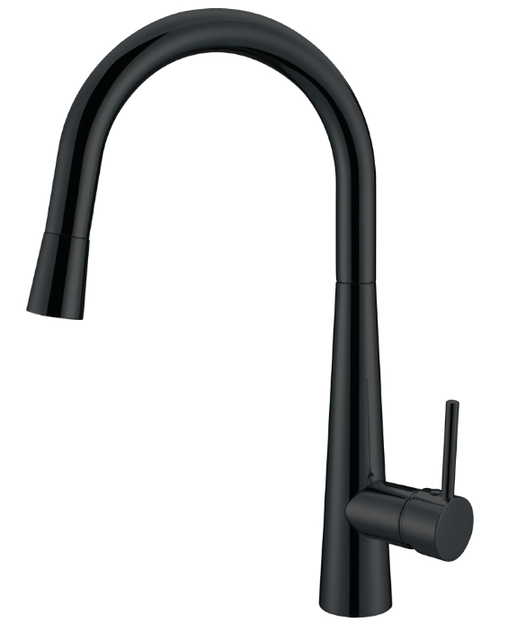 Bad und Kuche Pull-Out Black Sink Mixer BKM005-B