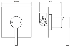 Bad und Kuche Shower/Bath Mixer - BKM207