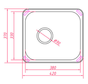 Bad und Kuche Single Inset Bowl - BK4237