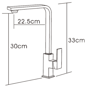 Bad und Kuche Square Gooseneck Kitchen Tap - BKM109