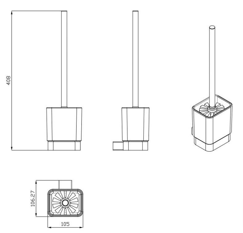 Bad und Kuche Toilet Brush Holder - BK1609