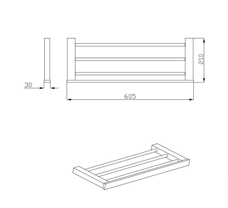 Bad und Kuche Towel Rack - BK1611