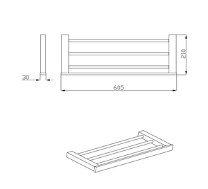 Bad und Kuche Towel Rack - BK1611